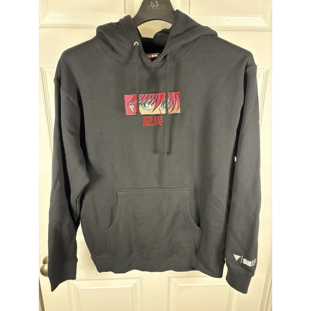 Hypland x Yu Yu Hakusho Kurama Eyes Embroidered Hoodie Mens Medium Black